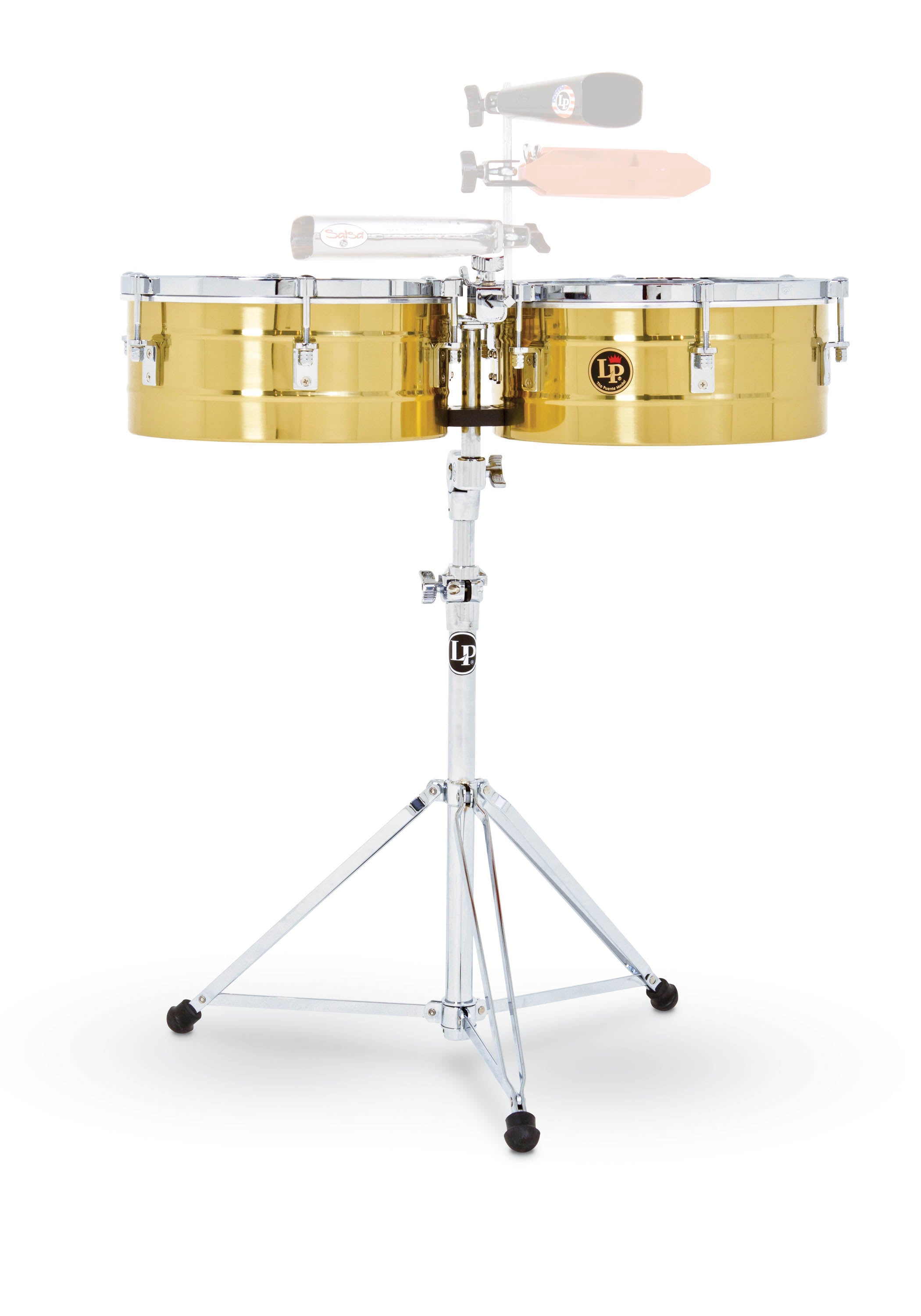 Ensemble de timbales en laiton LP Latin Percussion LP256-B Tito Puente Signature 13" et 14"